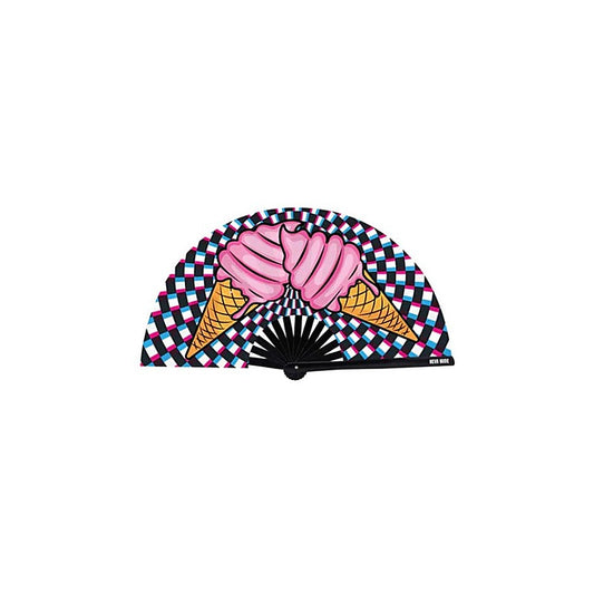 Ice Scream You Scream Blacklight Folding Fan By Neva Nude - Fancy Dress Ups
