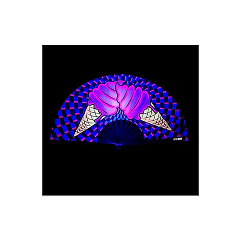 Ice Scream You Scream Blacklight Folding Fan By Neva Nude - Fancy Dress Ups