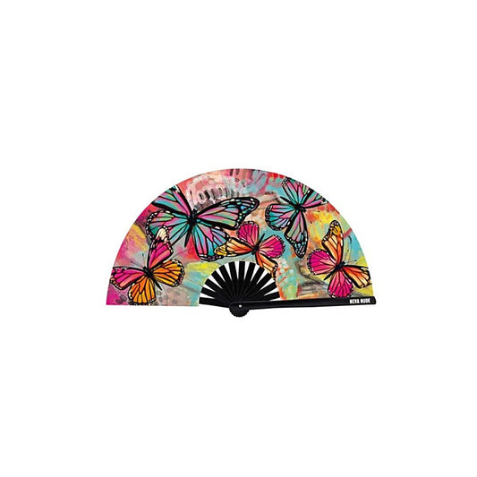 Flutter By Butterfly Blacklight Folding Fan By Neva Nude - Fancy Dress Ups