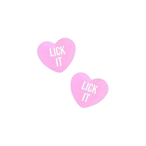 Lick It Love Heart Shape Nipple Pasties By Neva Nude - Fancy Dress Ups