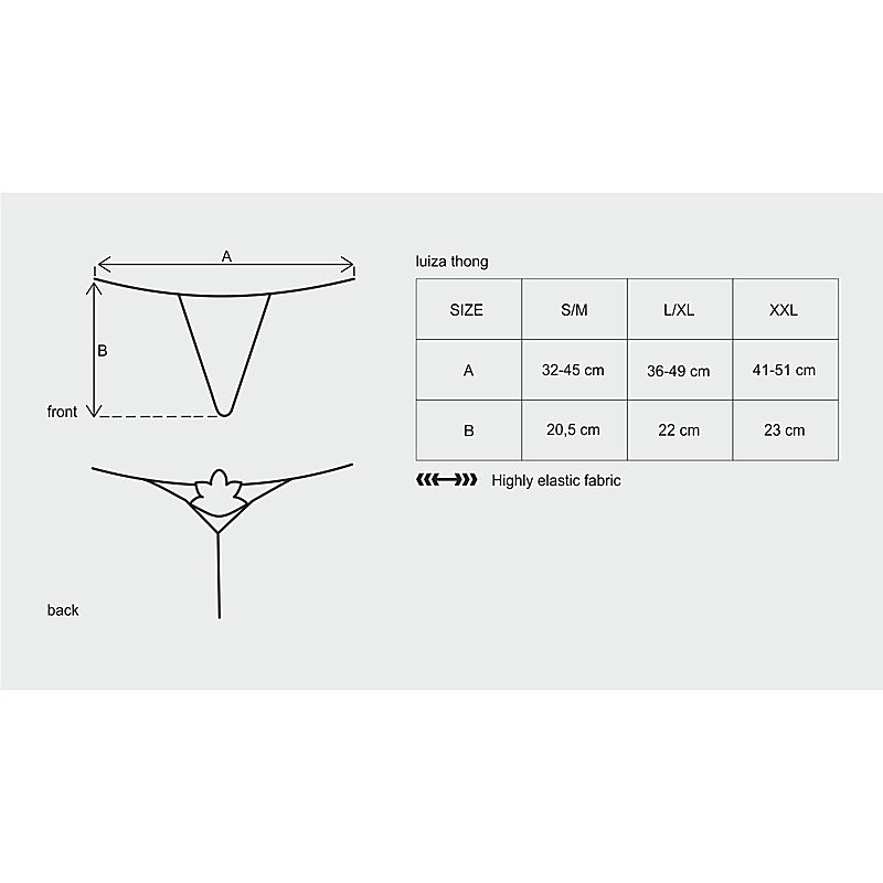 Luiza Elegant And Sexy Womens Thong By Obsessive - G-Strings, Panties and Shorts