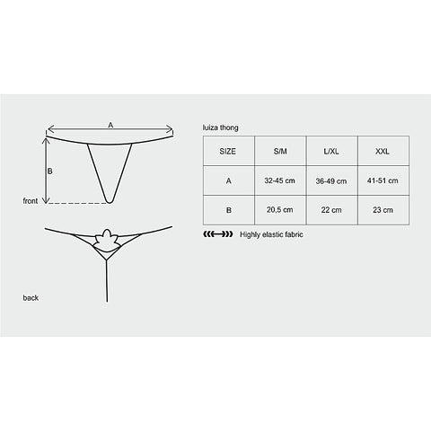 Luiza Elegant And Sexy Womens Thong By Obsessive - G-Strings, Panties and Shorts