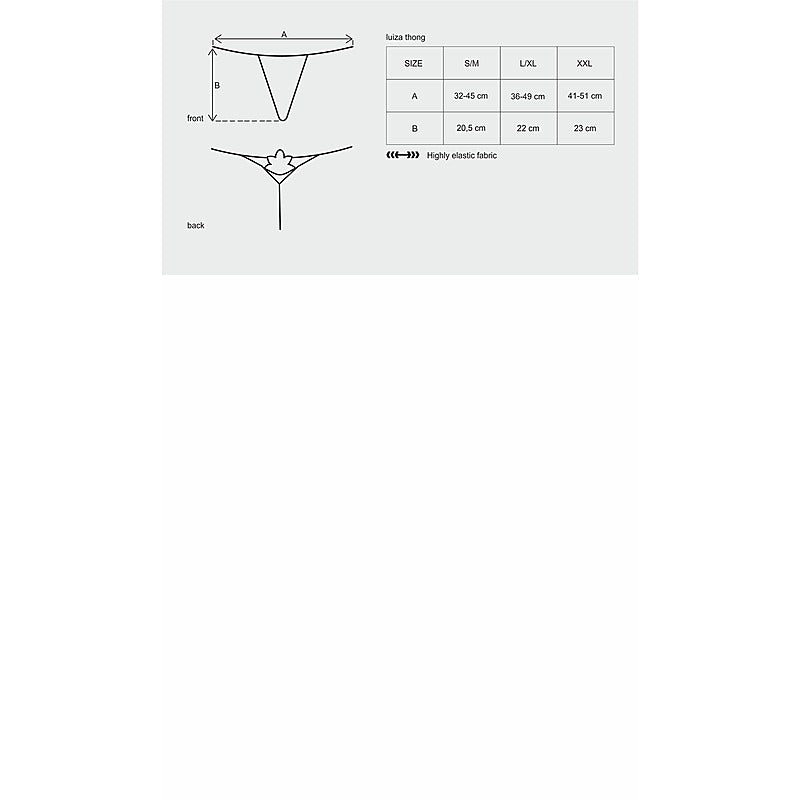 Luiza Thong Panties Red by Obsessive Lingerie - G-Strings, Panties and Shorts