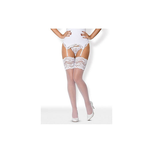 Obsessive 810 Sexy Thigh High Stockings White