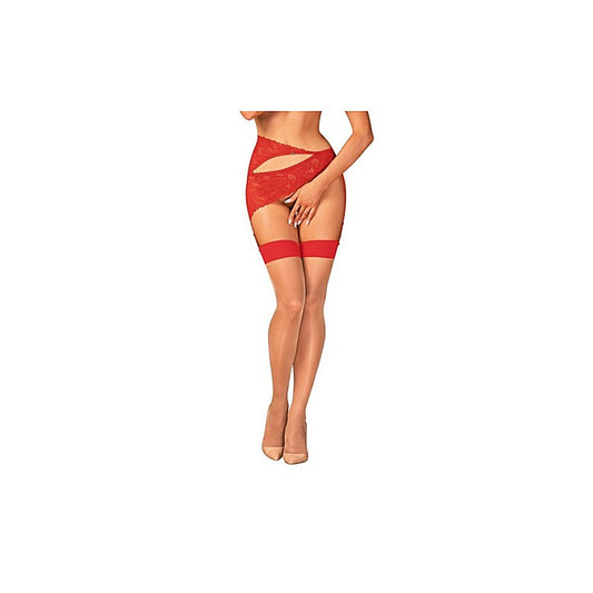 Obsessive S814 Beautiful and Sexy Leg Stockings Red