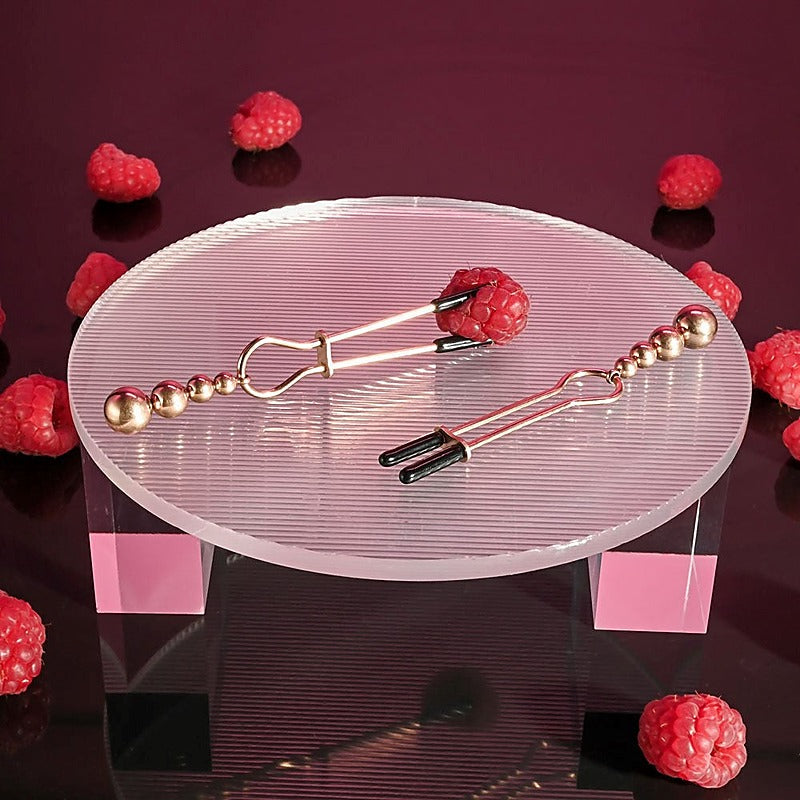 Selopa BEADED NIPPLE CLAMPS Nipple Clamps Set of 2 - Nipple and Clit Clamps