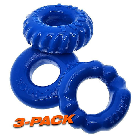 Bonemaker 3 Piece Stretchy Cock Ring Set By Oxballs - Stretchy Cock Rings