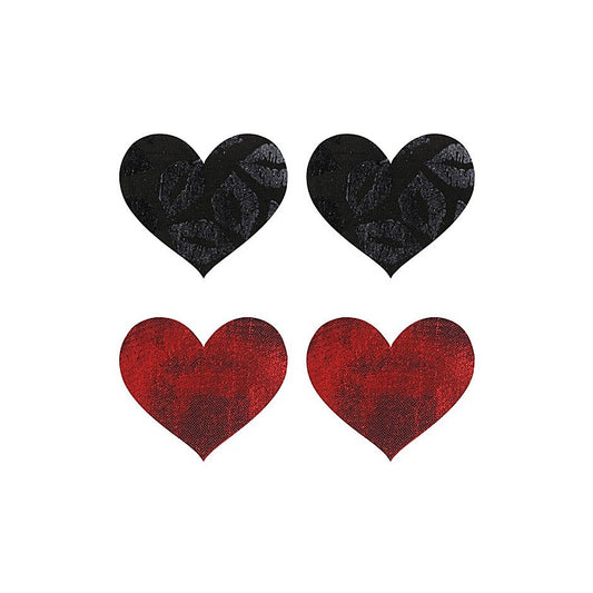 Peekaboo Stolen Kisses Hearts Shaped Nipple Pasties - Fancy Dress Ups