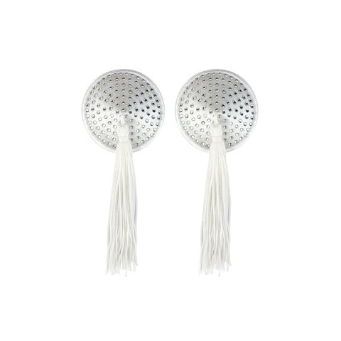 Peekaboo White Satin Pasties By Xgen Products - Fancy Dress Ups