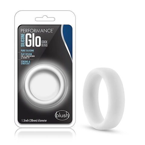 Performance Silicone Glo Cock Ring By Blush Novelties - Stretchy Cock Rings