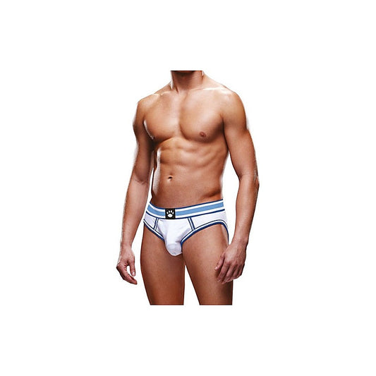 Prowler Open Back Sexy Mens Brief White/Blue