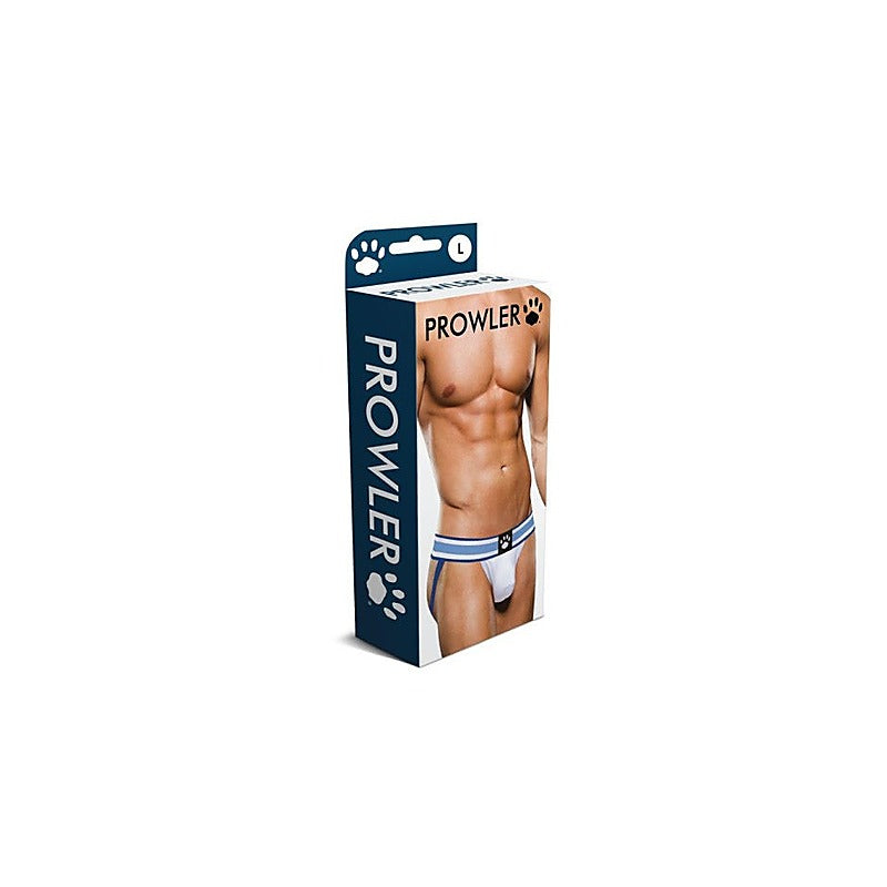 Sexy Mens Jock Strap White/Blue By Prowler - Jocks and G-Strings