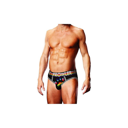 Prowler Oversized Paw Open Back Mens Brief Black