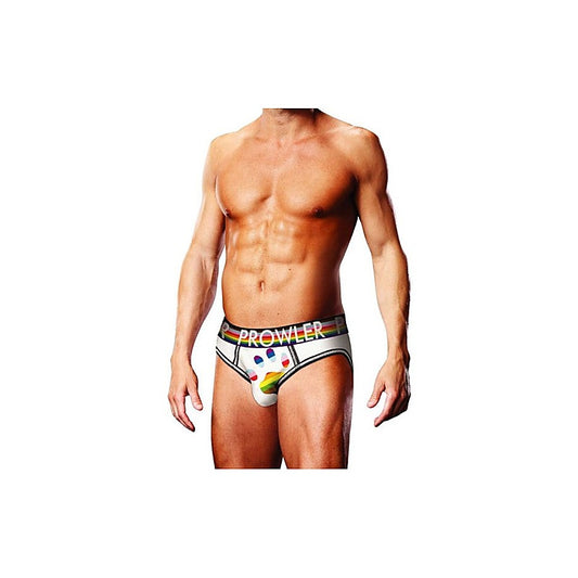 Prowler Oversized Paw Open Backless Mens Brief White