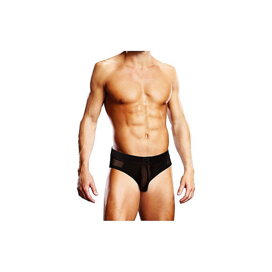 Prowler Mesh Open Back Sexy Mens Brief Black