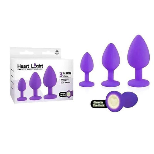 Heart Light Silicone Anal Training Kit By Nanma Corporation - Butt Plugs