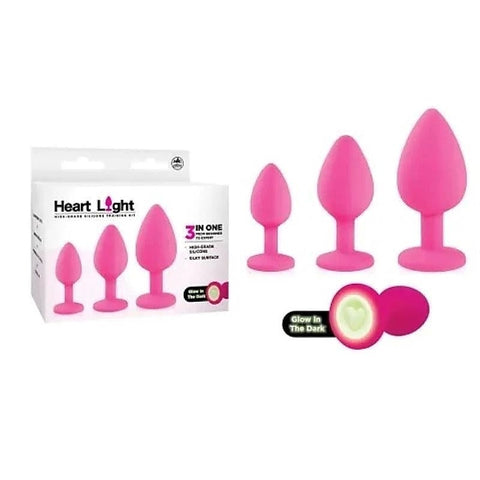 Heart Light Silicone Anal Training Kit By Nanma Corporation - Butt Plugs