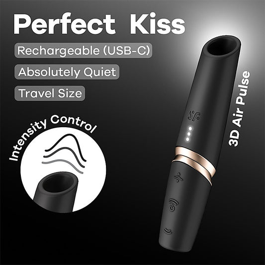 Perfect Kiss Mini Air Wave Clitoral Massager By Satisfyer - Clit Ticklers and Pulsators