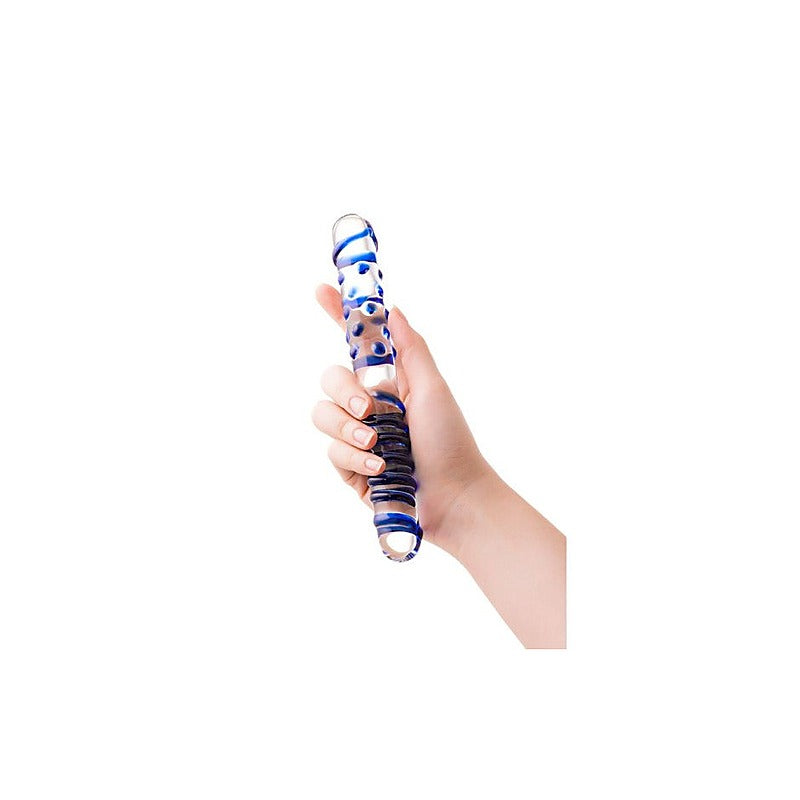 Sexus Glass Duo Dual Ended Glass Dong 22cm - Glass Sex Toys