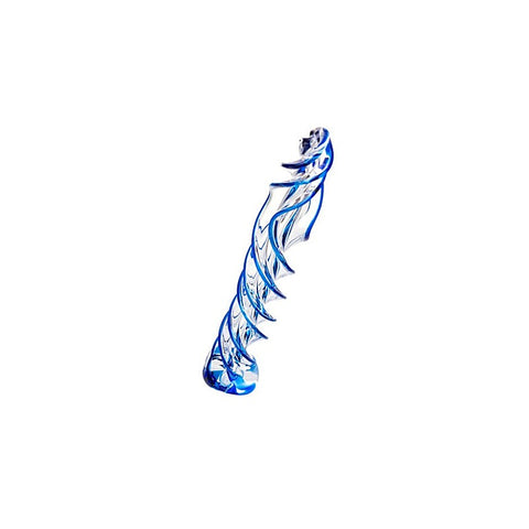 Sexus Blue Helix Glass Dildo 18.7cm - Glass Sex Toys