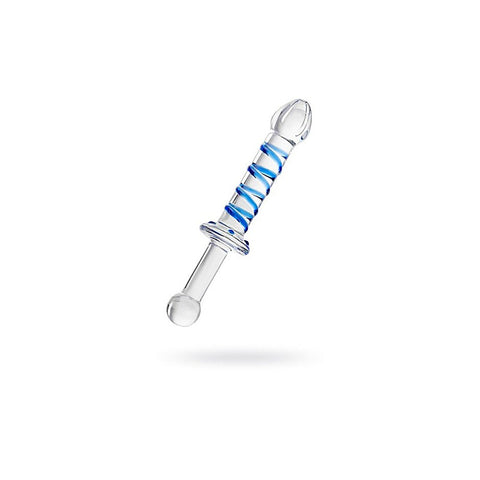 Sexus Glass Dildo Probe With Handle 23cm Clear - Glass Sex Toys