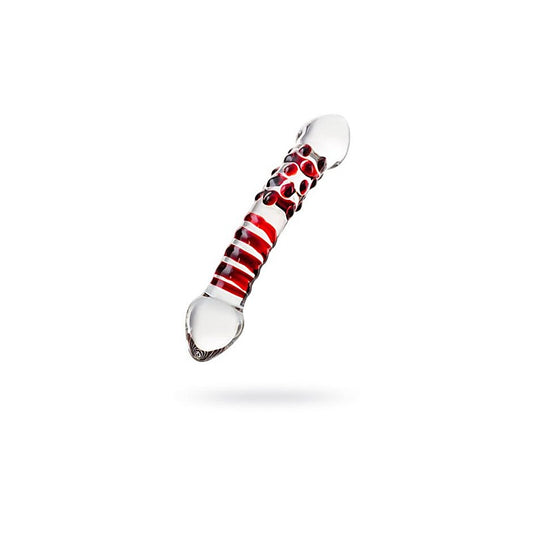Sexus Red Delight Glass Dildo 19cm - Glass Sex Toys
