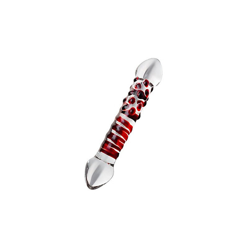 Sexus Red Delight Glass Dildo 19cm - Glass Sex Toys