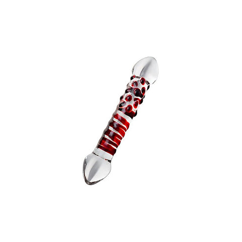 Sexus Red Delight Glass Dildo 19cm - Glass Sex Toys