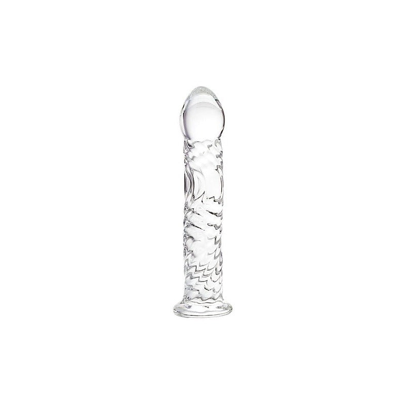 Sexus Suction Cup Glass Dildo 16cm Clear - Glass Sex Toys