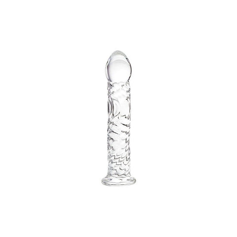 Sexus Suction Cup Glass Dildo 16cm Clear - Glass Sex Toys