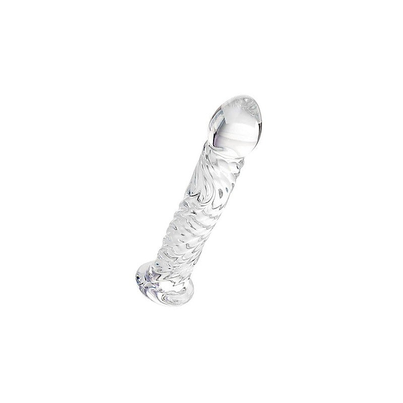 Sexus Suction Cup Glass Dildo 16cm Clear - Glass Sex Toys