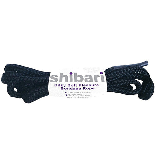 Shibari Silky Soft Bondage Rope 5m Black - Cuffs And Restraints