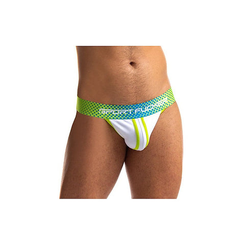 Sport Fucker Jersey Sexy Mens Jock Strap Green and White
