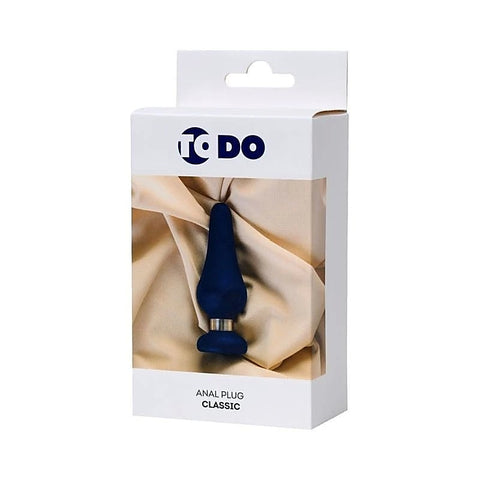 Premium Silicone Anal Plug Classic Blue By Todo - Butt Plugs