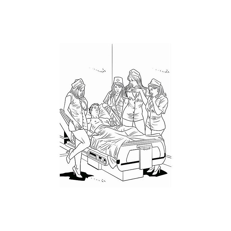 Xxx Nurses Adult Coloring Book By Wood Rocket - Party Gifts and Novelties