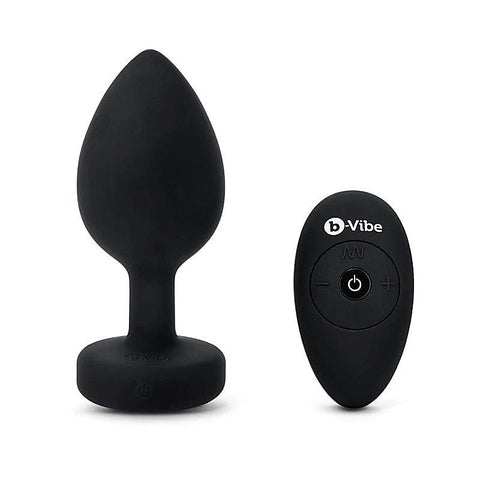 Vibrating Jewel Butt Plug Xxl Black By B-Vibe - Butt Plugs