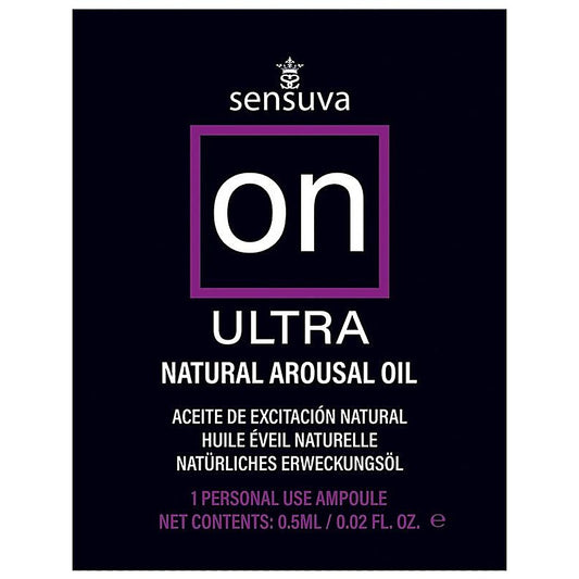 Sensuva On Ultra Arousal Massage Oil Single Use Ampoule Packet