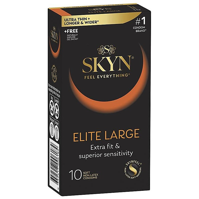 Skyn Elite Soft & Comfortable Large Condoms By Ansell - Condoms