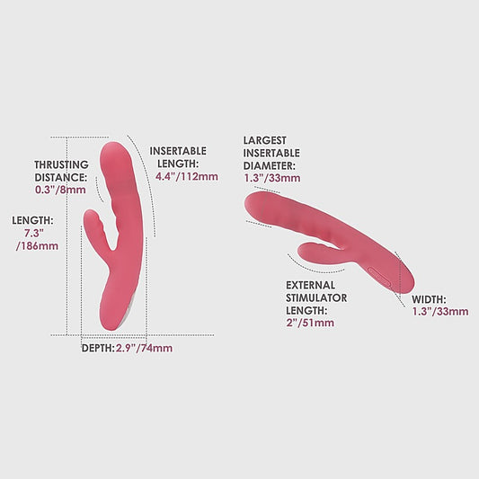 Svakom Avery Multi Function Rabbit Vibrator Strawberry Pink - Rabbit Vibrators
