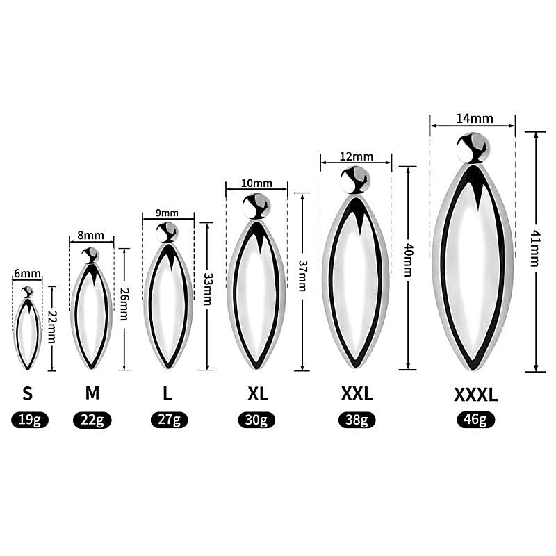 Oval Bullet Urethral Sound With Pull Ring By Bdstyle - Urethral Sounds