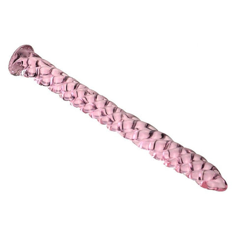 Pink Glass Threaded Mens Urethral Plug Set By Bdstyle - Urethral Sounds