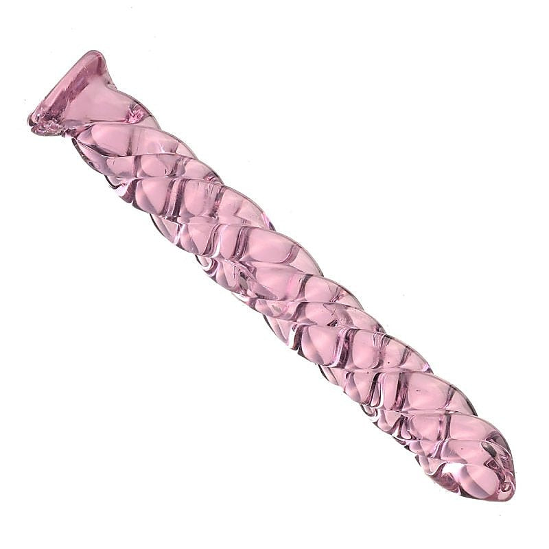 Pink Glass Threaded Mens Urethral Plug Set By Bdstyle - Urethral Sounds