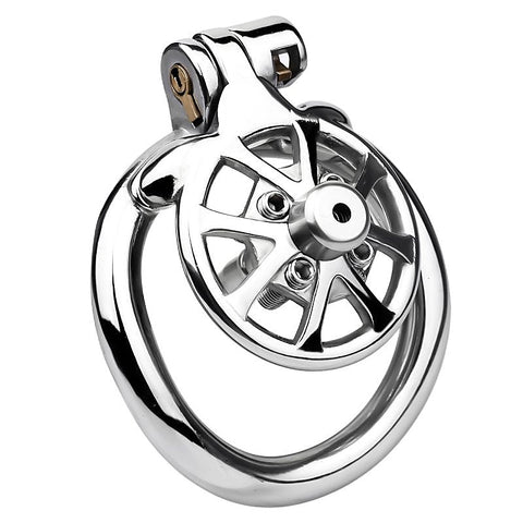 BDStyle Spike Mens Chastity Cage With Metal Urethral Catheter - Male Chastity