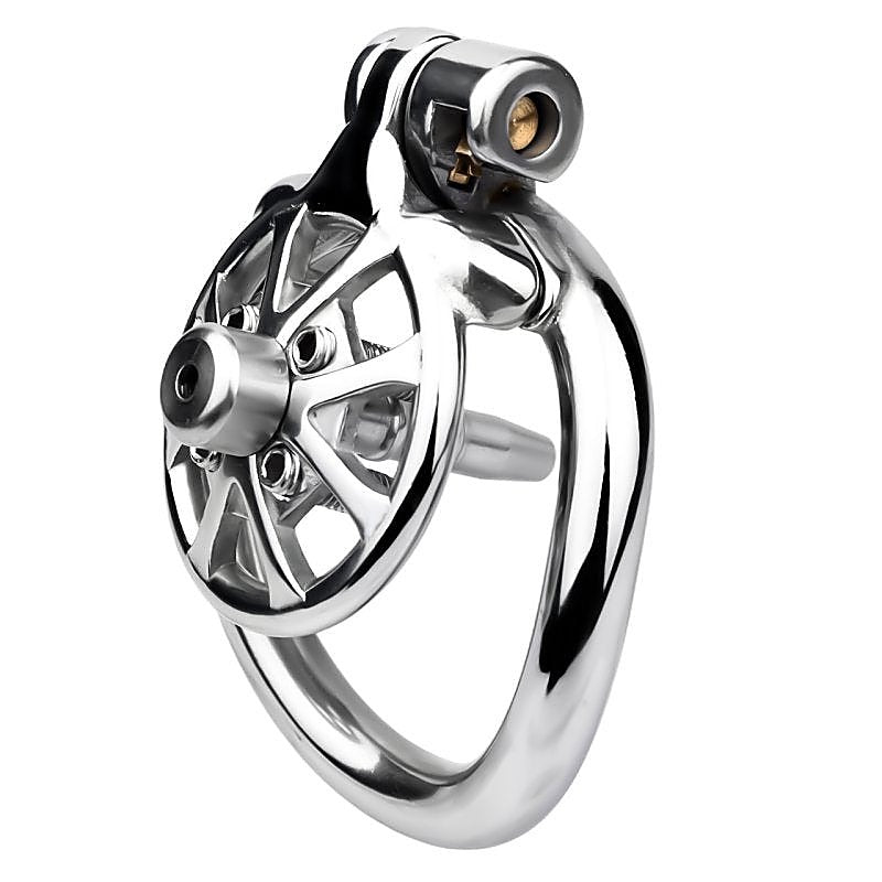 BDStyle Spike Mens Chastity Cage With Metal Urethral Catheter - Male Chastity