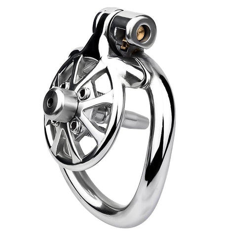 BDStyle Spike Mens Chastity Cage With Metal Urethral Catheter - Male Chastity