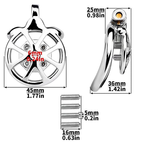 BDStyle Spike Metal Mens Chastity Cage