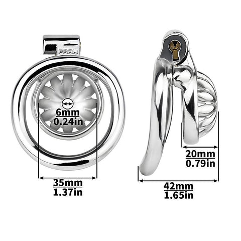 BDStyle Sunflower Shape Steel Male Chastity Cage
