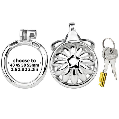 BDStyle Sunflower Shape Steel Male Chastity Cage