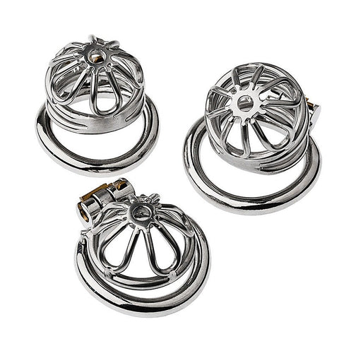 BDStyle Petal Metal Male Chastity Cage Large Flat Ring - Male Chastity