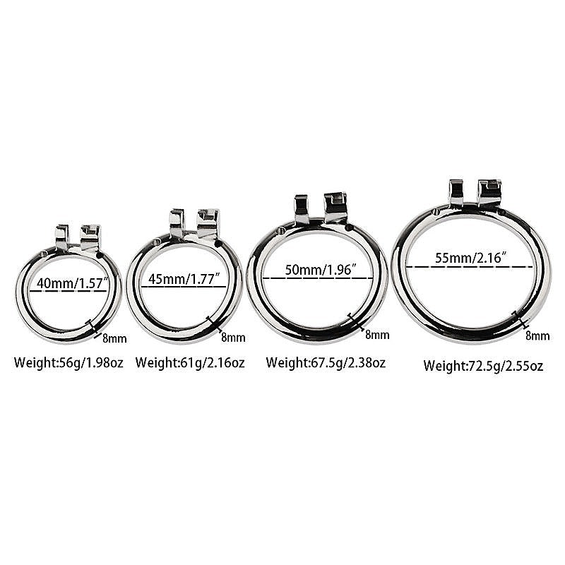 BDStyle Petal Metal Male Chastity Cage Large Flat Ring - Male Chastity